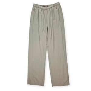 Enza Costa Everywhere Pants Size 1 Taupe Tencel Linen Cotton Elastic Waist